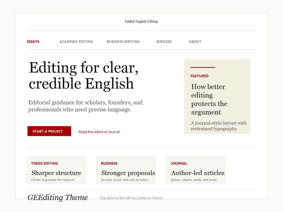 GEEditing Theme