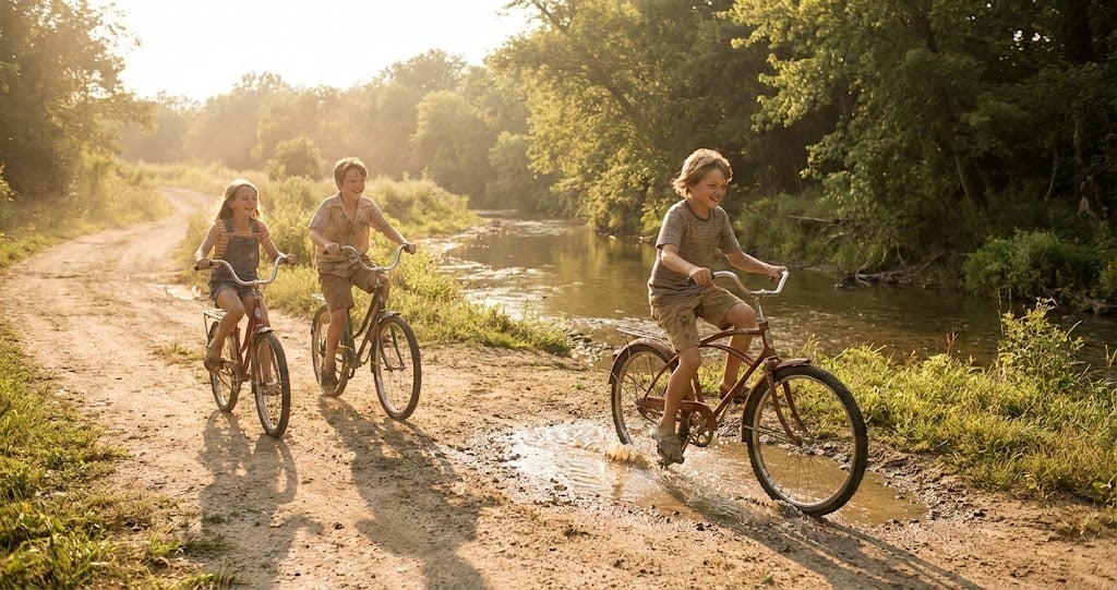 If you spent your summers completely unsupervised, riding bikes to the creek and coming home only when you were hungry, you carry a kind of freedom inside you that’s almost extinct now